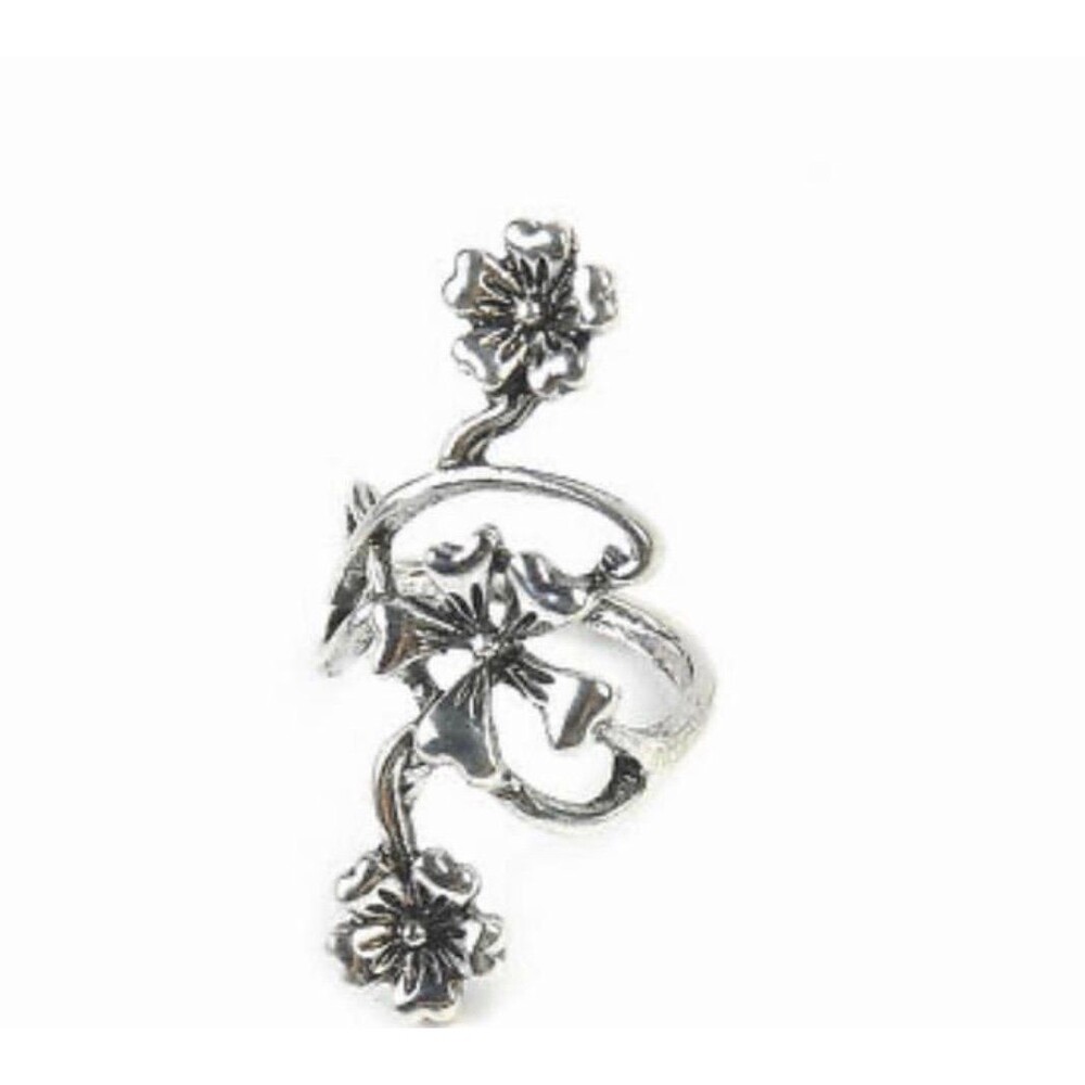 Vine Tree Leaf Flower Women Boho rings set of 4 - Picture 8 of 8